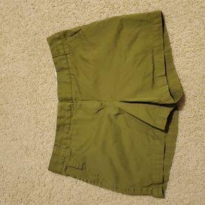 Army Green J Crew City Fit Twill Shorts Size 10
